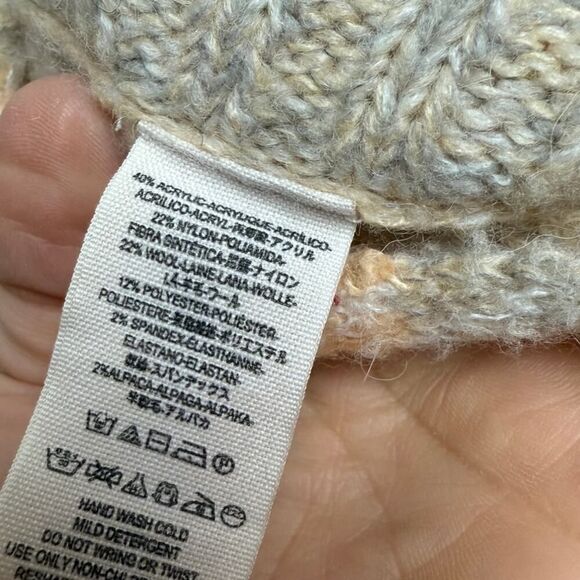 FREE PEOPLE Nordic Fair Isle WILLOW PONCHO Sweater Sz. S - Picture 9 of 9